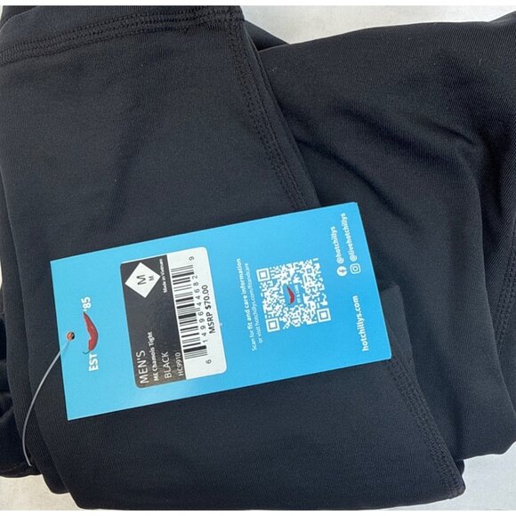 Hot Chillys Men's Micro Elite Chamois Ankle Tight Midweight Base Layer Black Med - Picture 6 of 7